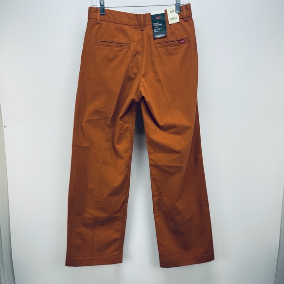 Levi’s Baggy Pans 26x31 Or 2 Women’s Trousers A Mid Rise Straight Leg Brown New - Picture 3 of 14